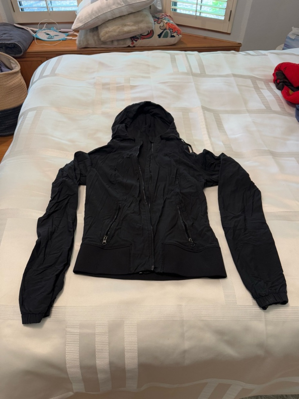 Lululemon Black Hooded Lightweight Jacket